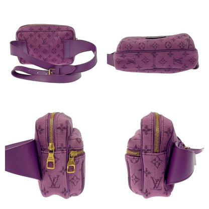 Louis Vuitton M44624 Monogram Denim Bum Bag Outdoor Purple 387337 Body Bag