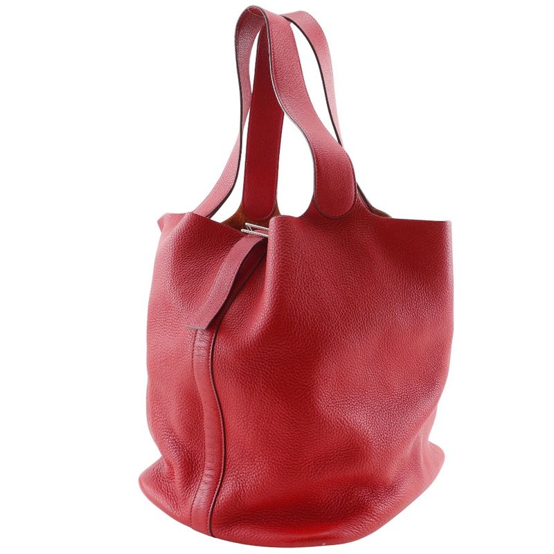 Hermes Picotin TGM Taurillon Clemence Red □I Ladies Tote Bag
