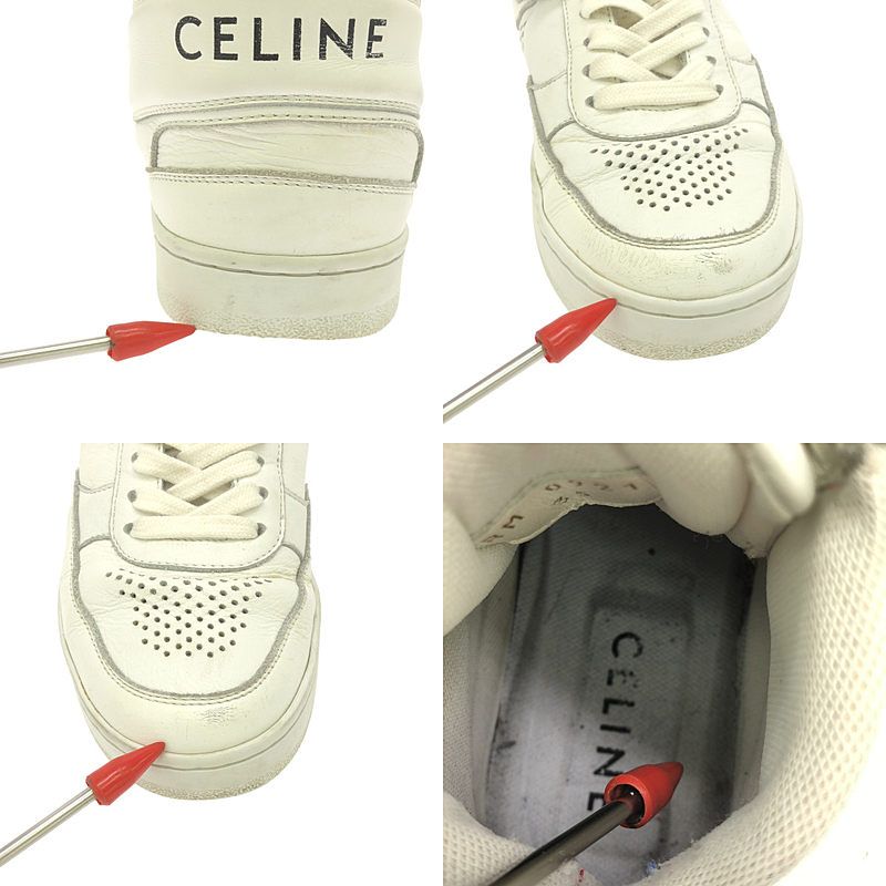 Celine - Z Trainer Ct-03 Leather High-cut Sneakers - 35 - White - Women's