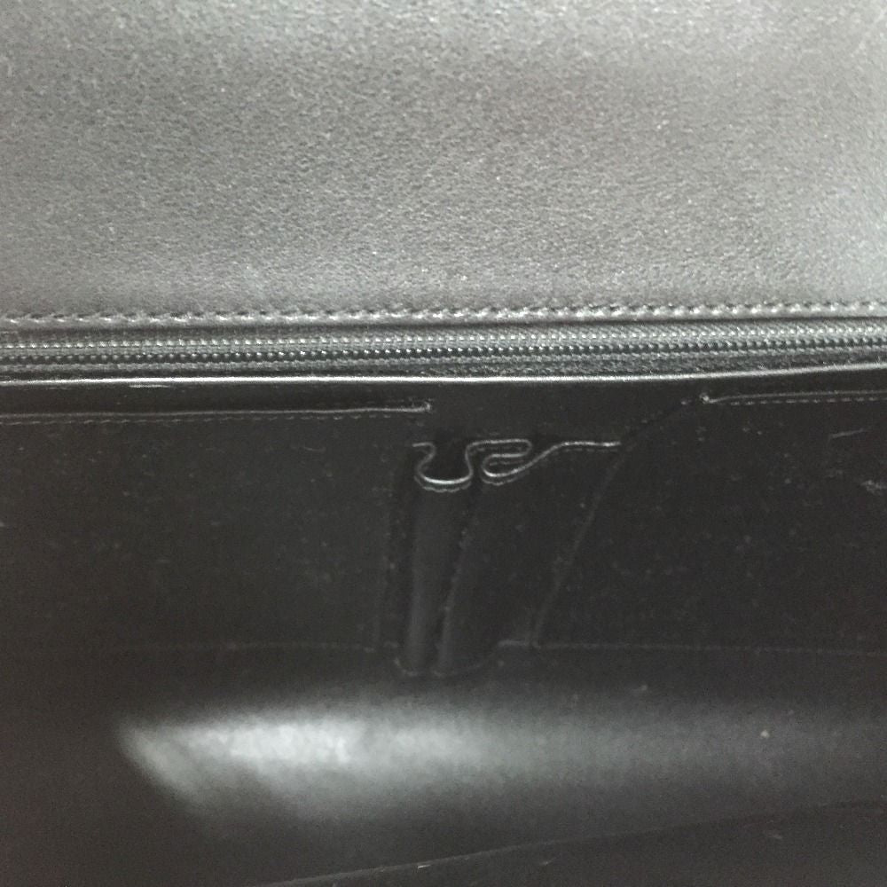 Cartier Panthère Brief Case Bag Leather Gold Hardware Black