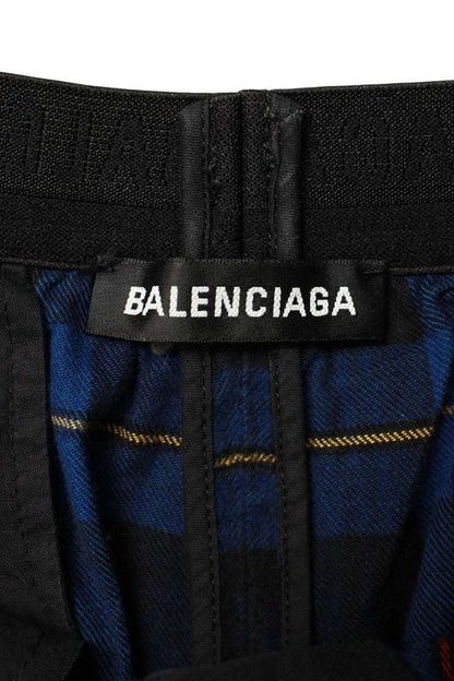 Balenciaga 608972 Tim19 Check Flannel Long Pants Men's 46
