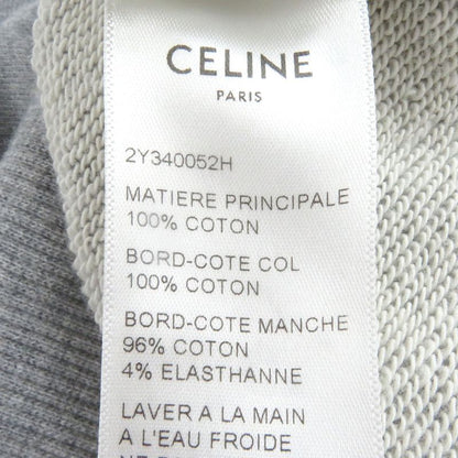 Celine 2y340052h Sleeve Chamois Pattern Studded Docking Design Sweatshirt Grey