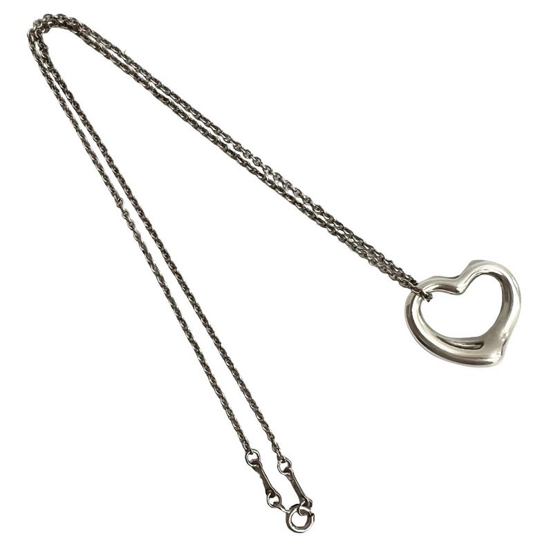 Tiffany & Co Open Heart Necklace Silver 925 Chain Pendant Accessori