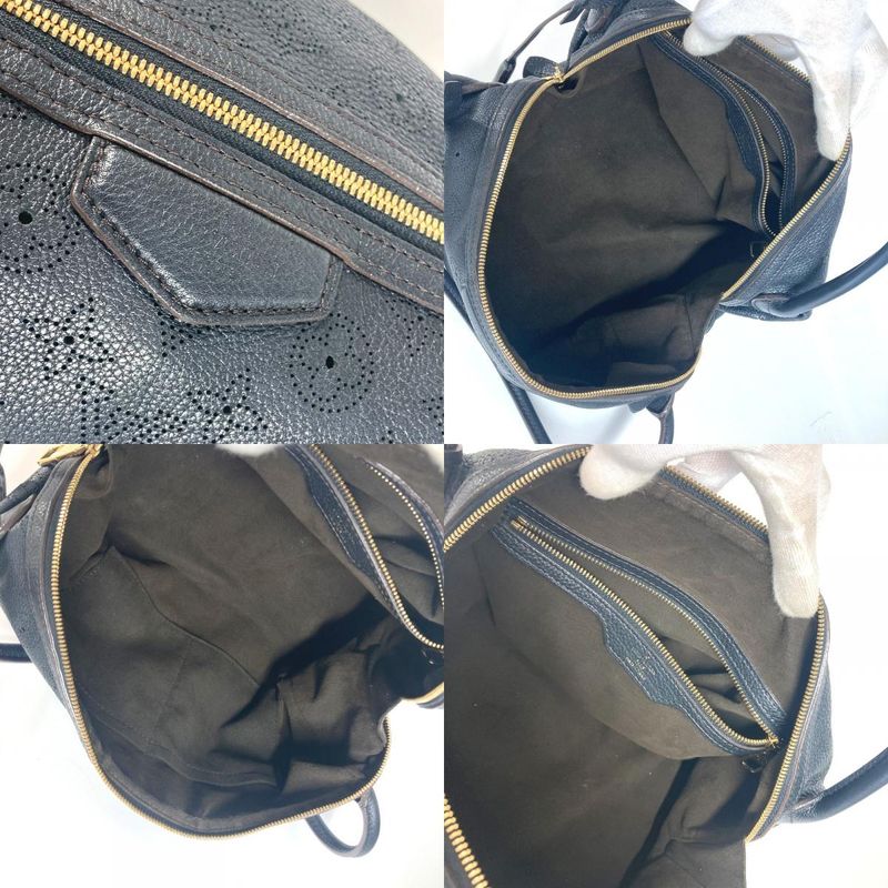 Louis Vuitton Shoulder Bag Galatea PM M93814 Monogram Mahina Leather Noir Black