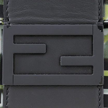 Fendi Mamma Bucket 3WAY Body Clutch Zucca Camouflage Pattern 7va472 Nylon Black