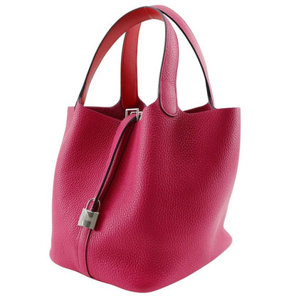 Hermes Picotin Lock MM Togo Rose Extreme Pink A Ladies Handbag