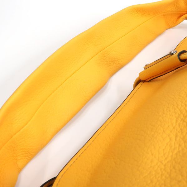 Celine Shoulder Bag 162863 Leather 1028 Yellow Cadena Celine