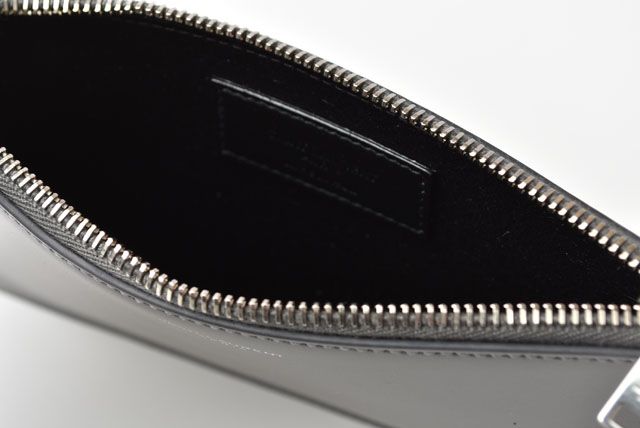 Unused Saint Laurent Paris Flap Pouch Clutch Bag Gray W20