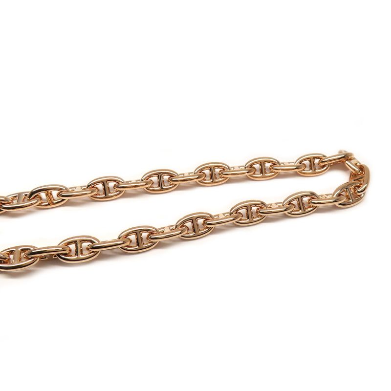 Hermes Necklace Chaine D'ancre T PM 62 Frames 18K Pink Gold 750 Pink