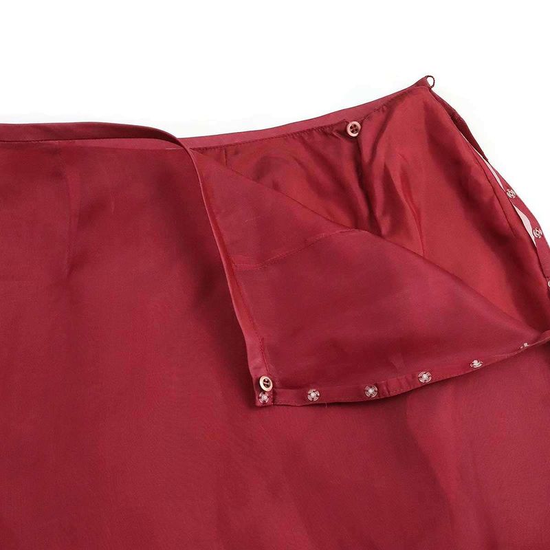 Prada 24ss Organza Midi Skirt P123j 1344 Red 36s