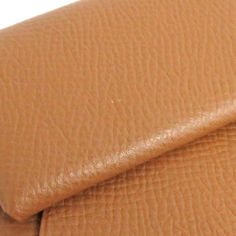 Hermes Bastia Gold Vo-epson Coin Case D Engraved 2019 Brown