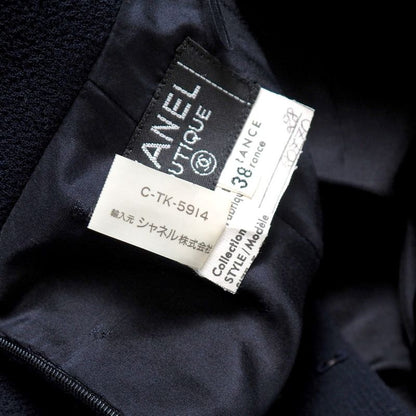 Chanel Vintage Skirt Suit Size 38 Camellia Button Chanel Suit Collarless Jacket