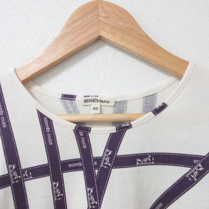 Good Hermes Margiela Period Bordic Ribbon Short Sleeve T-Shirt Cut and Sewn