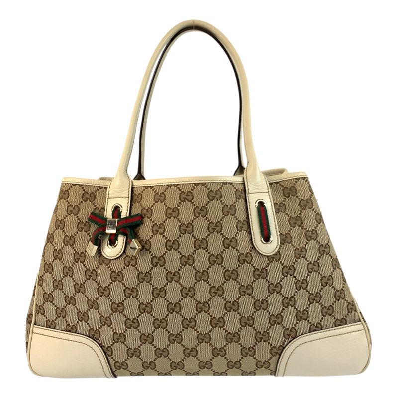 Gucci Princy Sherry Line Beige GG Canvas 163805 Tote Bag Shoulder Bag Women