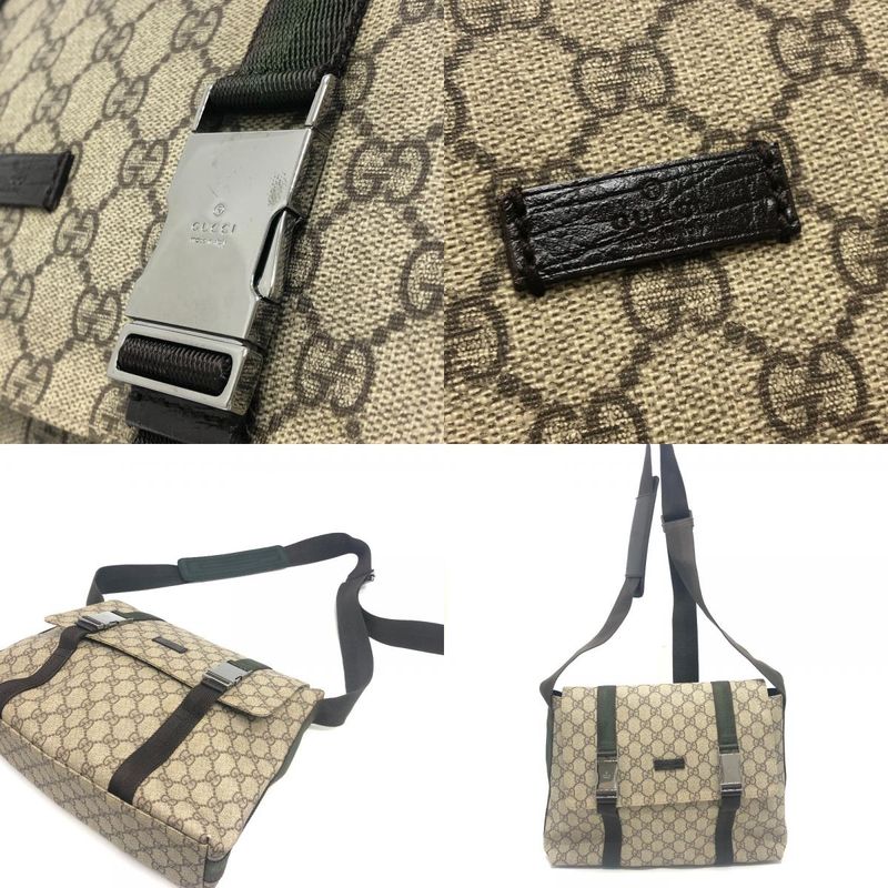 Gucci Shoulder Bag GG Stream 214397 Ggpvc/leather Brown