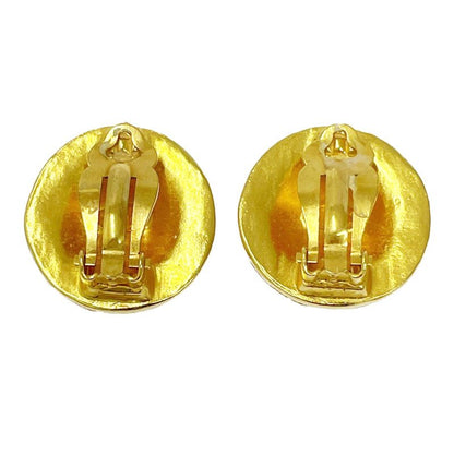 Chanel GP Coco Mark Round Earrings Gold 306153 Earrings