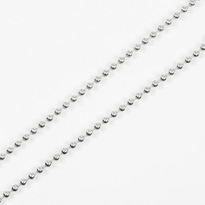 Tiffany & Co Atlas Bar Ball Chain Silver 925 Ladies 19.2g Necklace