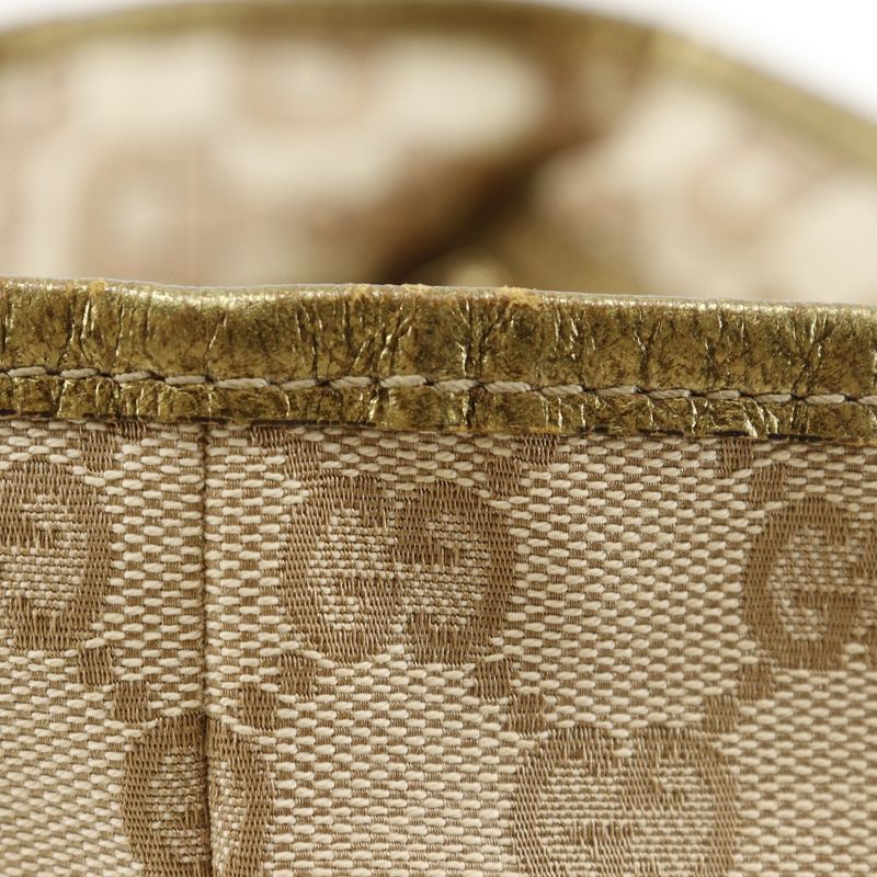 Gucci 139261 GG Canvas And Leather Brown Women's Handbag