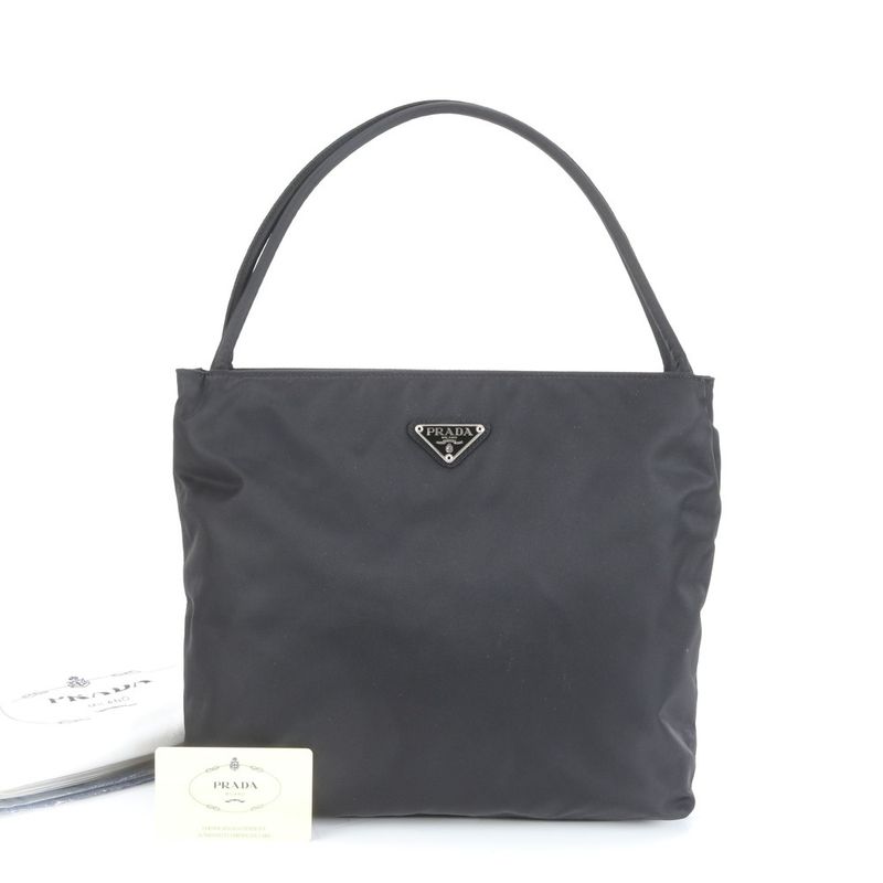 Prada Authenticity With Card Tessuto Nylon Triangle Logo Handbag Shoulder B6242