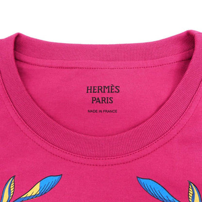 Hermes Short Sleeve T-shirt Della Cavalleria Rouge Magnolia Size 36