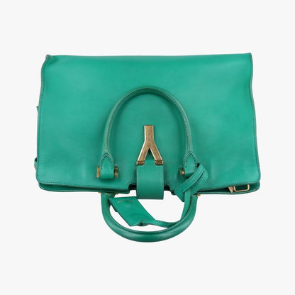 Yves Saint Laurenty Line Petit Cabas Su Green Leather 311210 311210529258