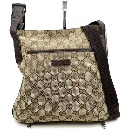 gucci 122793 Crossbody Shoulder Bag Beige/brown GG Canvas Branded