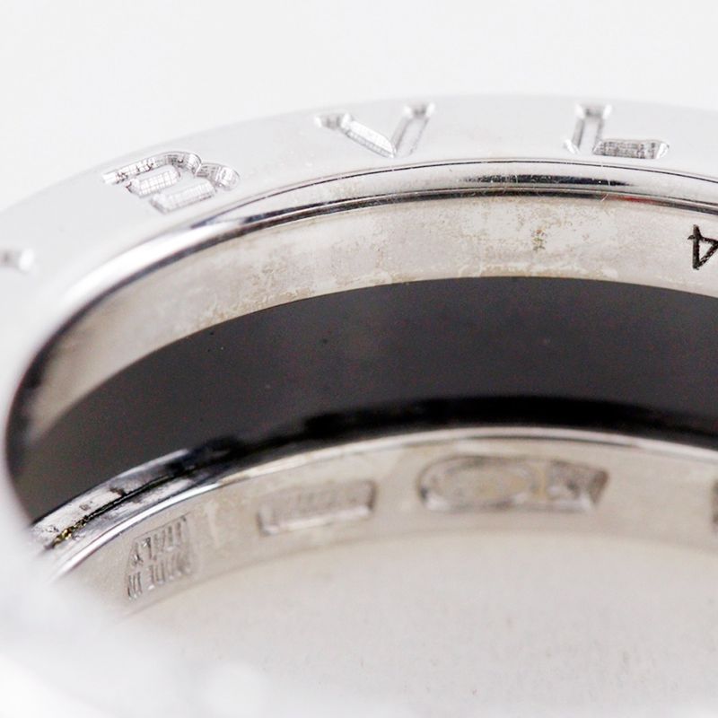 Bvlgari Bulgari Save The Children Silver 925 X Black Ceramic #8 Ladies 6.3g Ring