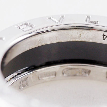 Bvlgari Bulgari Save The Children Silver 925 X Black Ceramic #8 Ladies 6.3g Ring