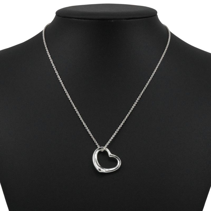 Tiffany & Co Open Heart Elsa Peretti 925 Silver Ladies 5.7g Necklace