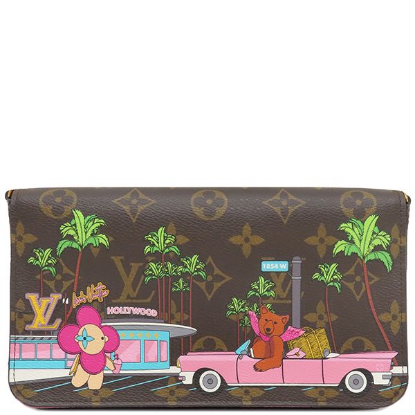 Louis Vuitton Chain Wallet Pochette Felicie Monogram Canvas Monogram Gold