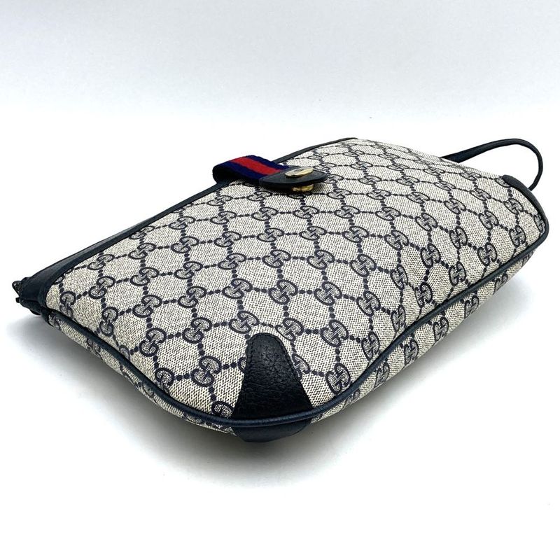 Gucci 904 02 026 Shoulder Bag GG Supreme Vintage Old Gucci Navy Women Men