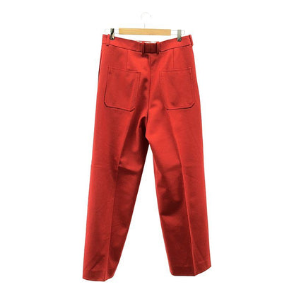 Celine - Phoebe Merino Wool Wide Pants - 40 - Red - Women's