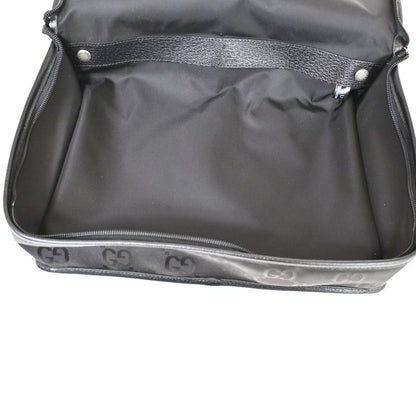 Gucci GG Travel Pouch Clothes Nylon Leather Black 33fa226