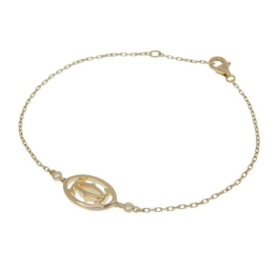 Cartier Logo Double C Bracelet With Diamonds 18K Pink Gold 750 Pink Gold With