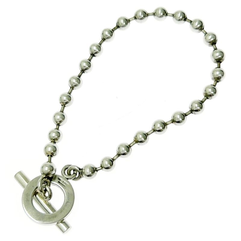 Gucci Silver Ball Chain Toggle Bracelet 16.1g 925 Engraved 360295 Bracelet
