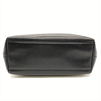 Chanel Shoulder Bag Caviar Skin Black Gold Hardware Coco Mark Tote 2nd Unit