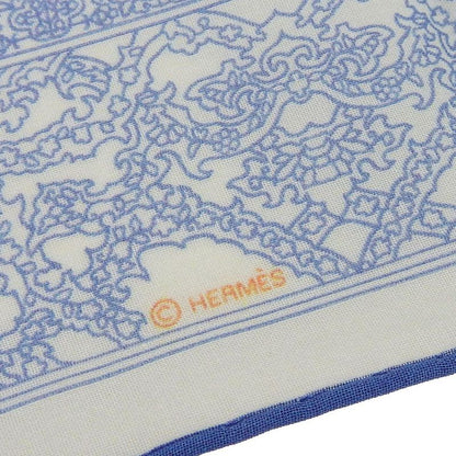 Unused Exhibit Hermes Handkerchief 100% Cotton Blue Everyday Small Item Unisex