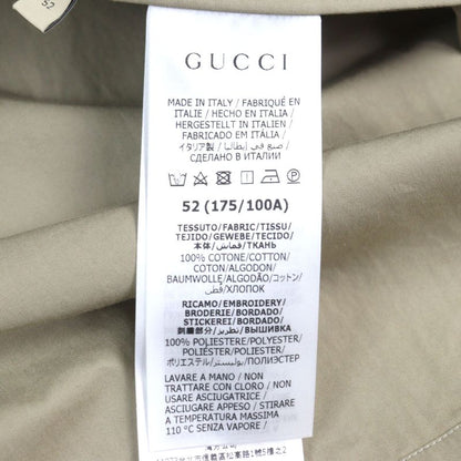 Gucci 24SS 762164 Cotton 100% Logo Embroidery Button-down Long Sleeve Shirt