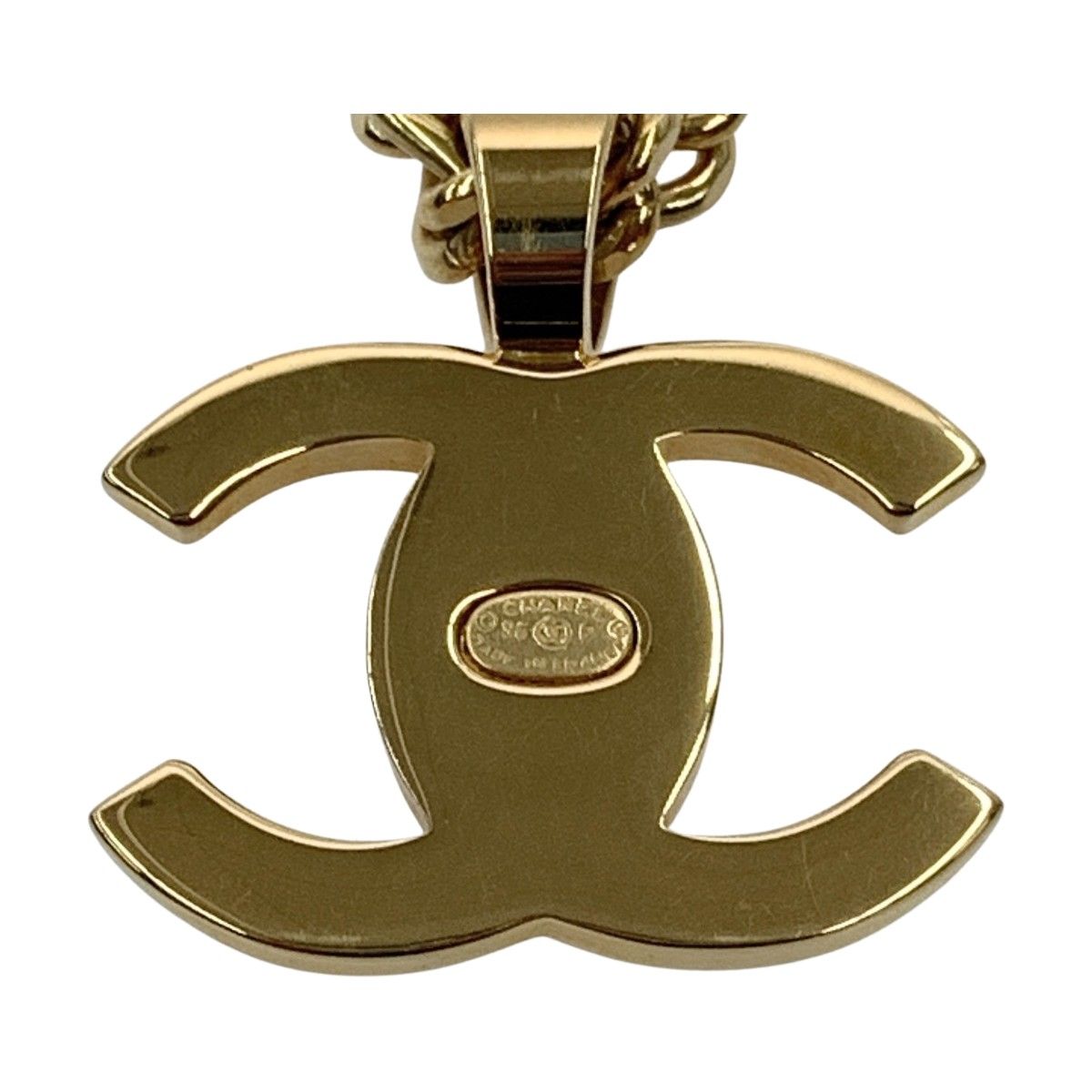 Chanel Cocomark Turnlock 96p Chain Necklace Gold