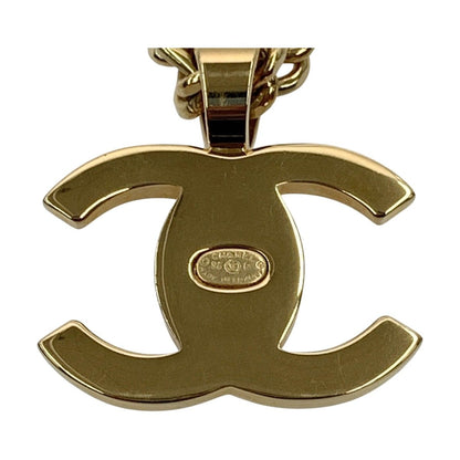 Chanel Cocomark Turnlock 96p Chain Necklace Gold
