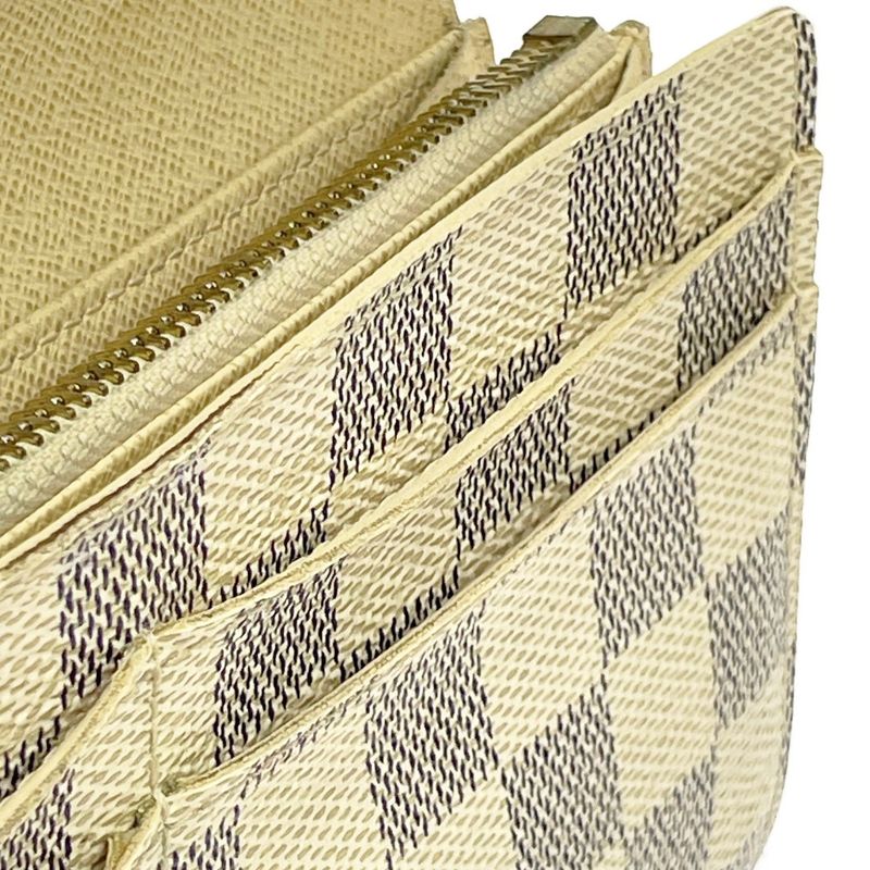 Louis Vuitton N61735 Damier Azure PVC Portefeuille Sarah Long Wallet White