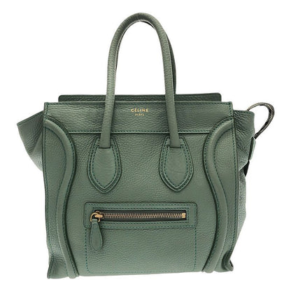 Celine - Luggage Micro Shopper Handbag - Green - Women's