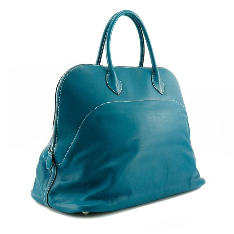Hermes Bolide Relax 45 Sikkim Turquoise/silver Hardware □Q Unisex Boston Bag