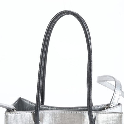Balenciaga Shopping Tote XXS Leather 2WAY Shoulder Bag Crossbody Silver 597858