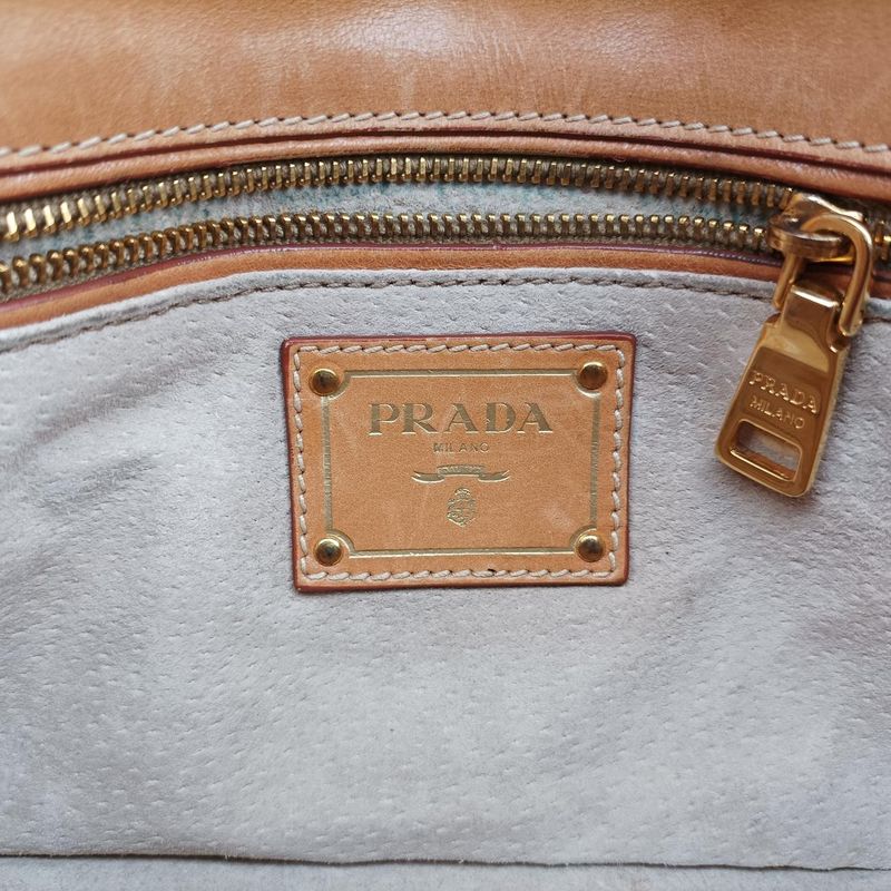 Prada Canapa Ligue Black And Brown And Pink Canvas Bt07857/b