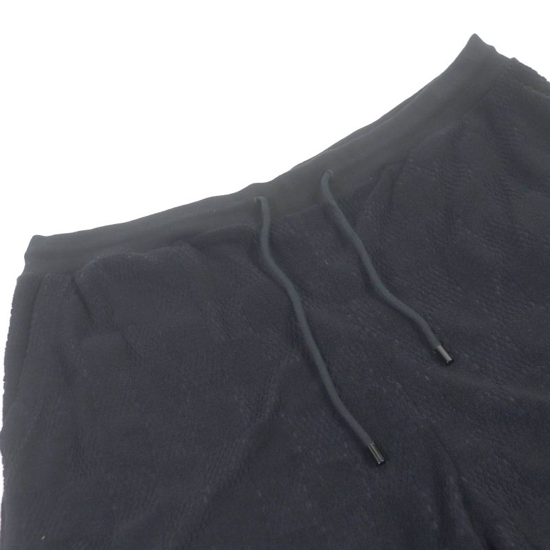 Louis Vuitton 24AW 1afrbr Damier French Terry Cotton Shorts Black 5L Made In