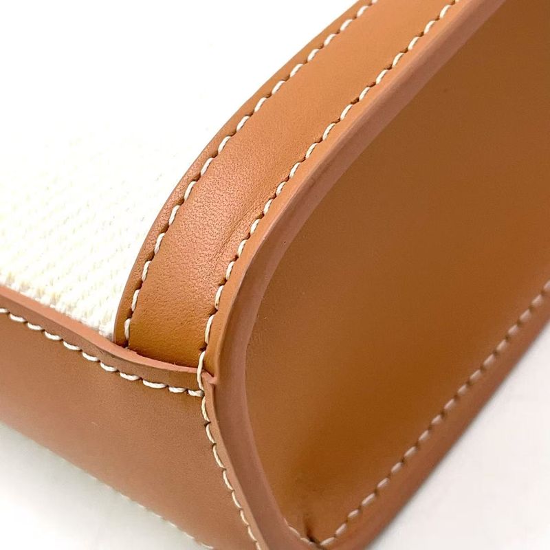 Celine Printed Canvas MINI Cabas Vertical Leather X Canvas Off White X Light