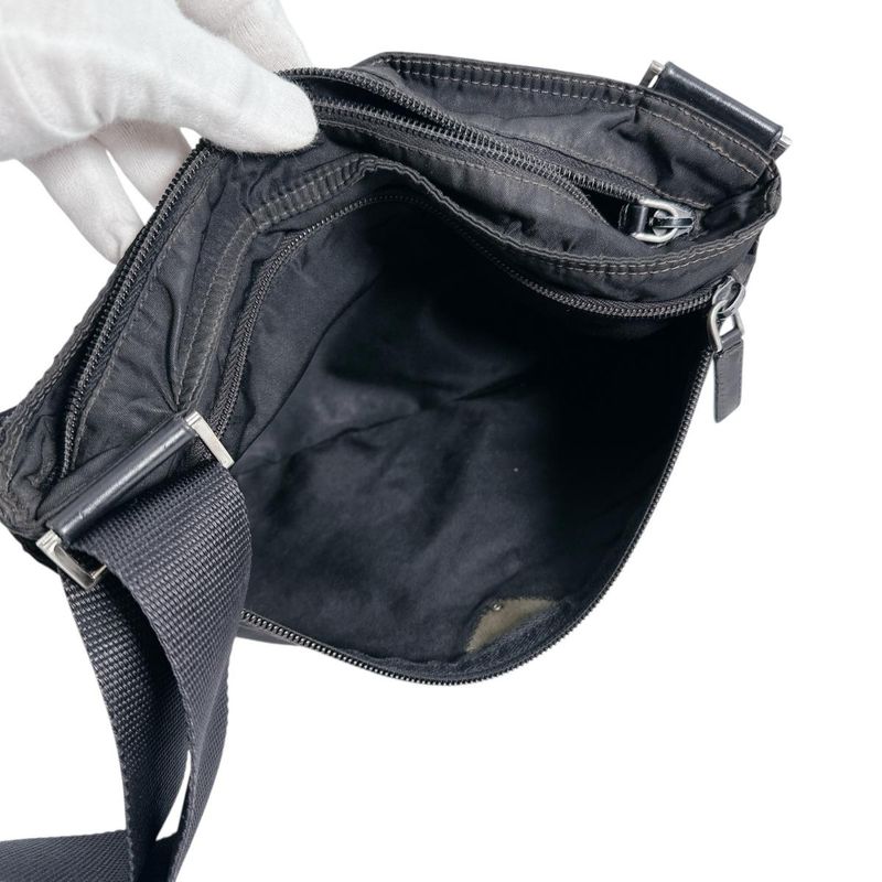 Prada Body Bag Triangle Logo Shoulder Bag Prada Black