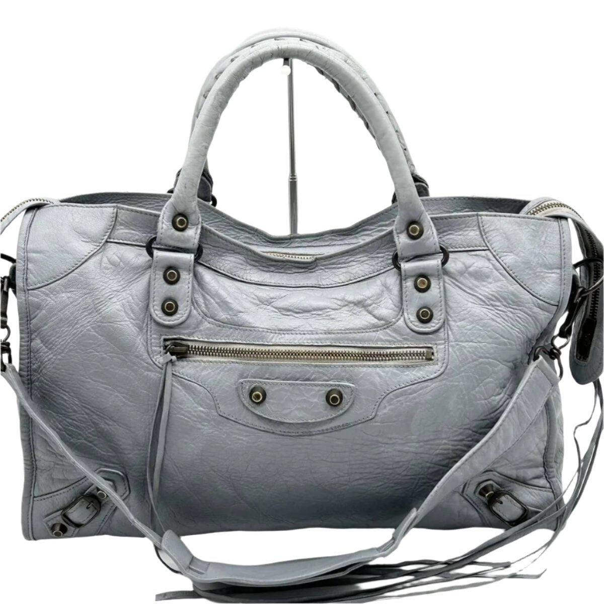 Balenciaga Motocross City Bag Agneau Leather Ardoise - The Reluxe