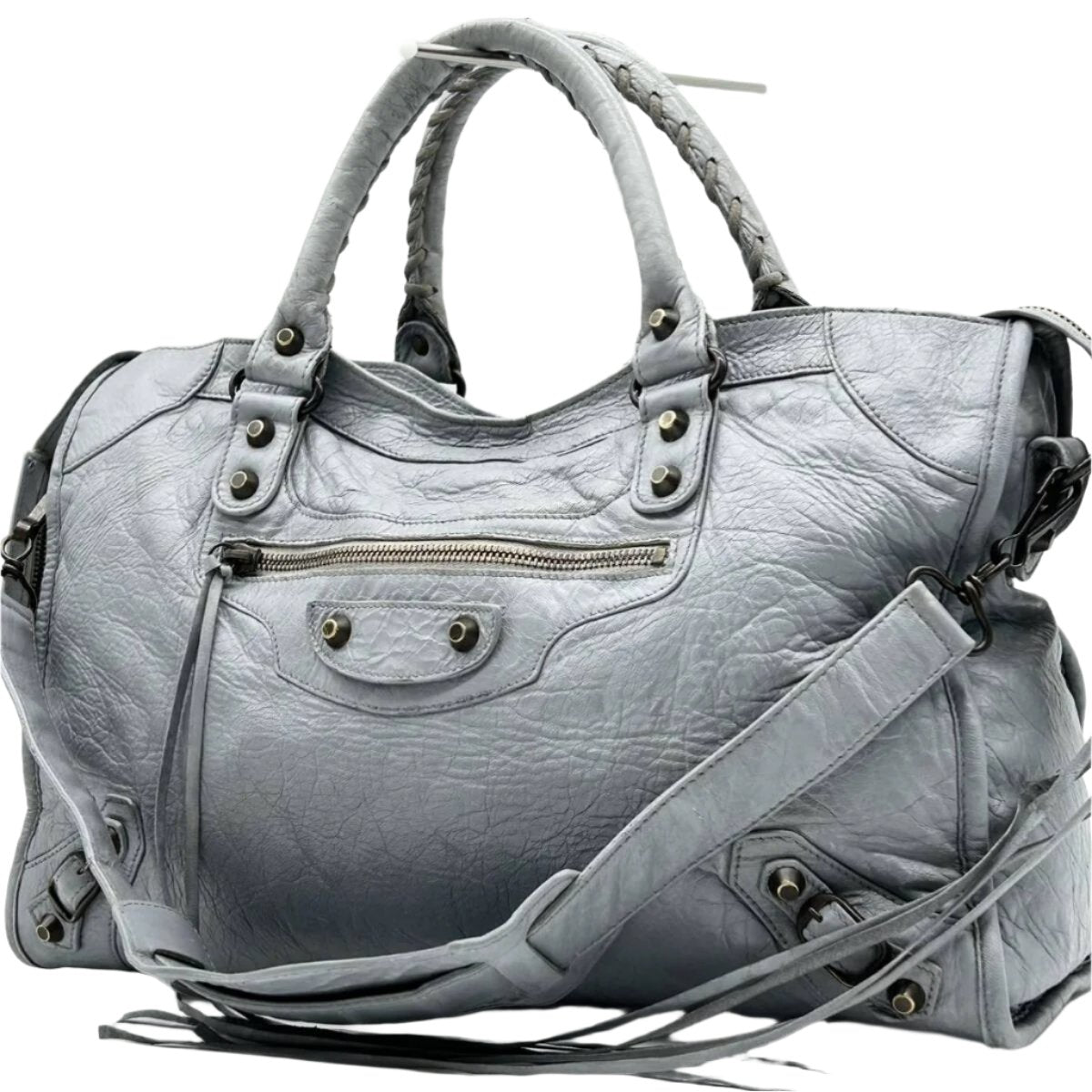 Balenciaga Motocross City Bag Agneau Leather Ardoise - The Reluxe